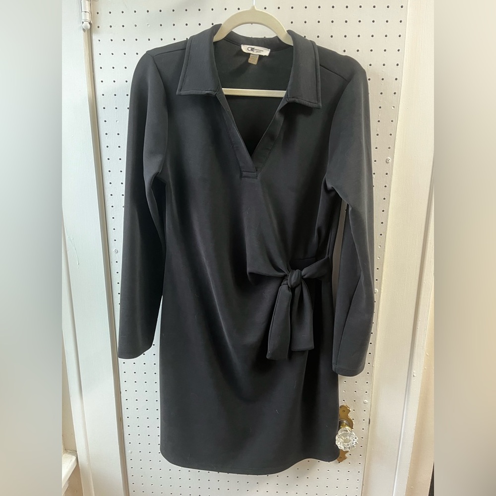 Black Side-Tie Activewear Dress
